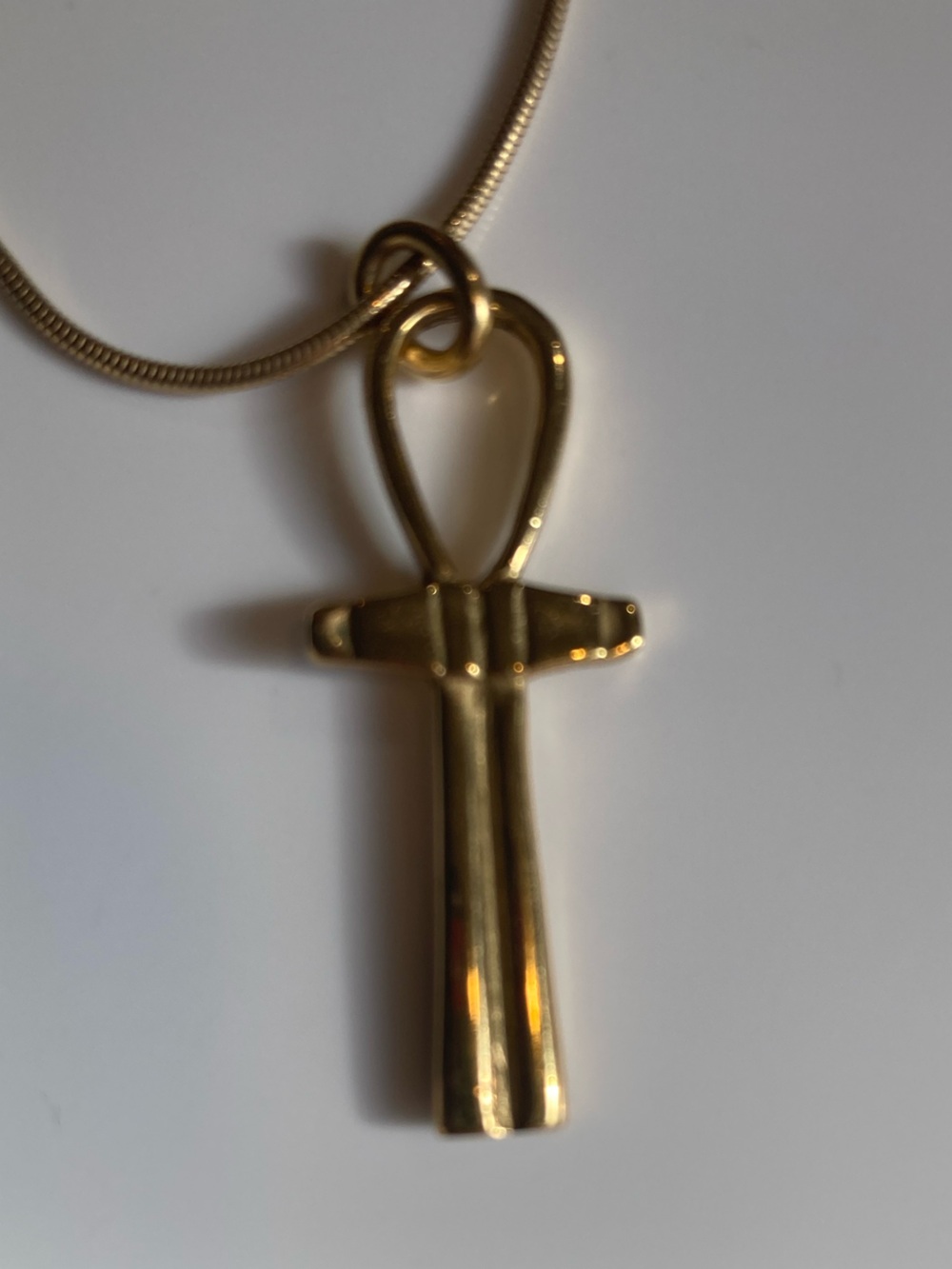 Gold plated Ankh necklace 18 inches